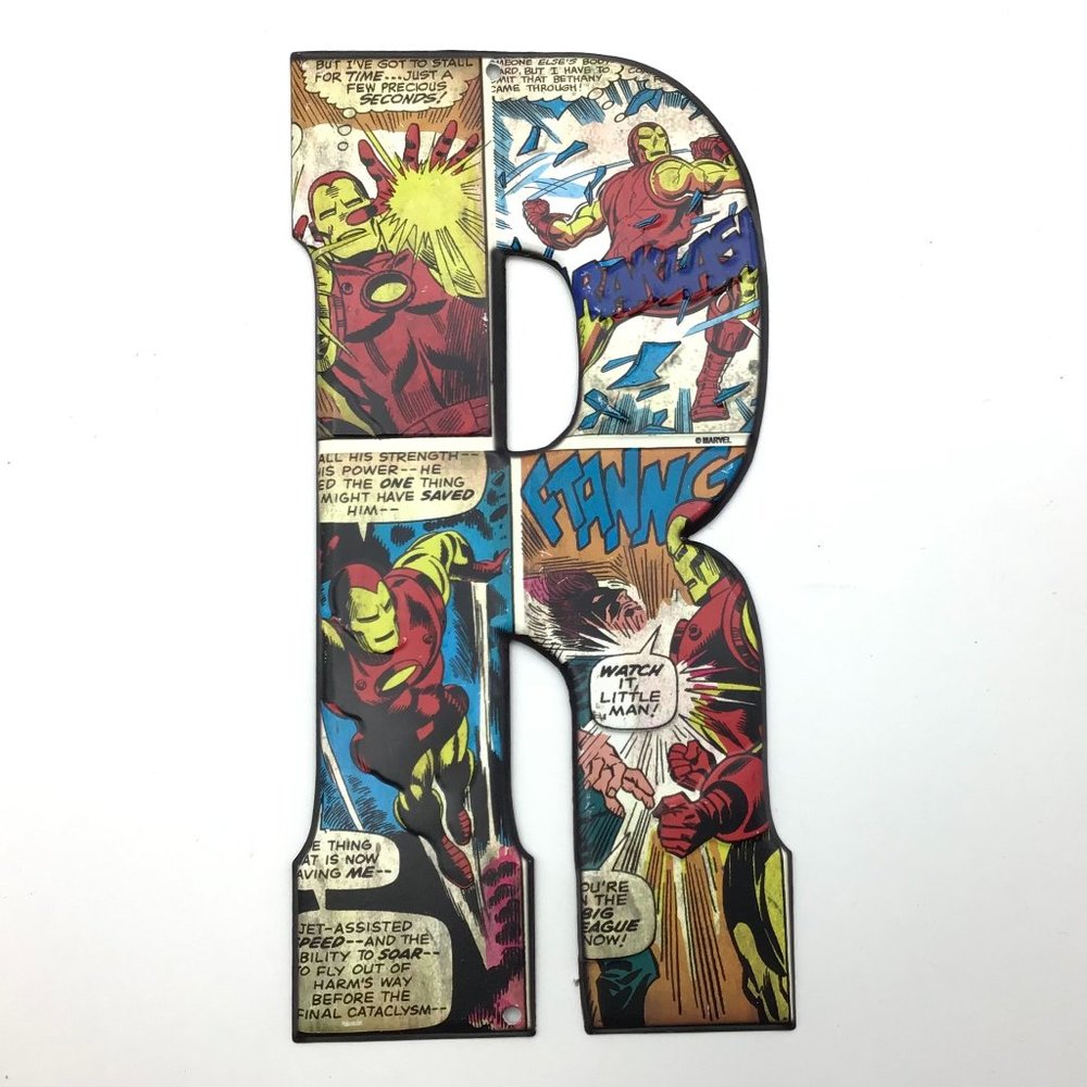 Open Road  Maarvel Commics, tin Letter R, 10"